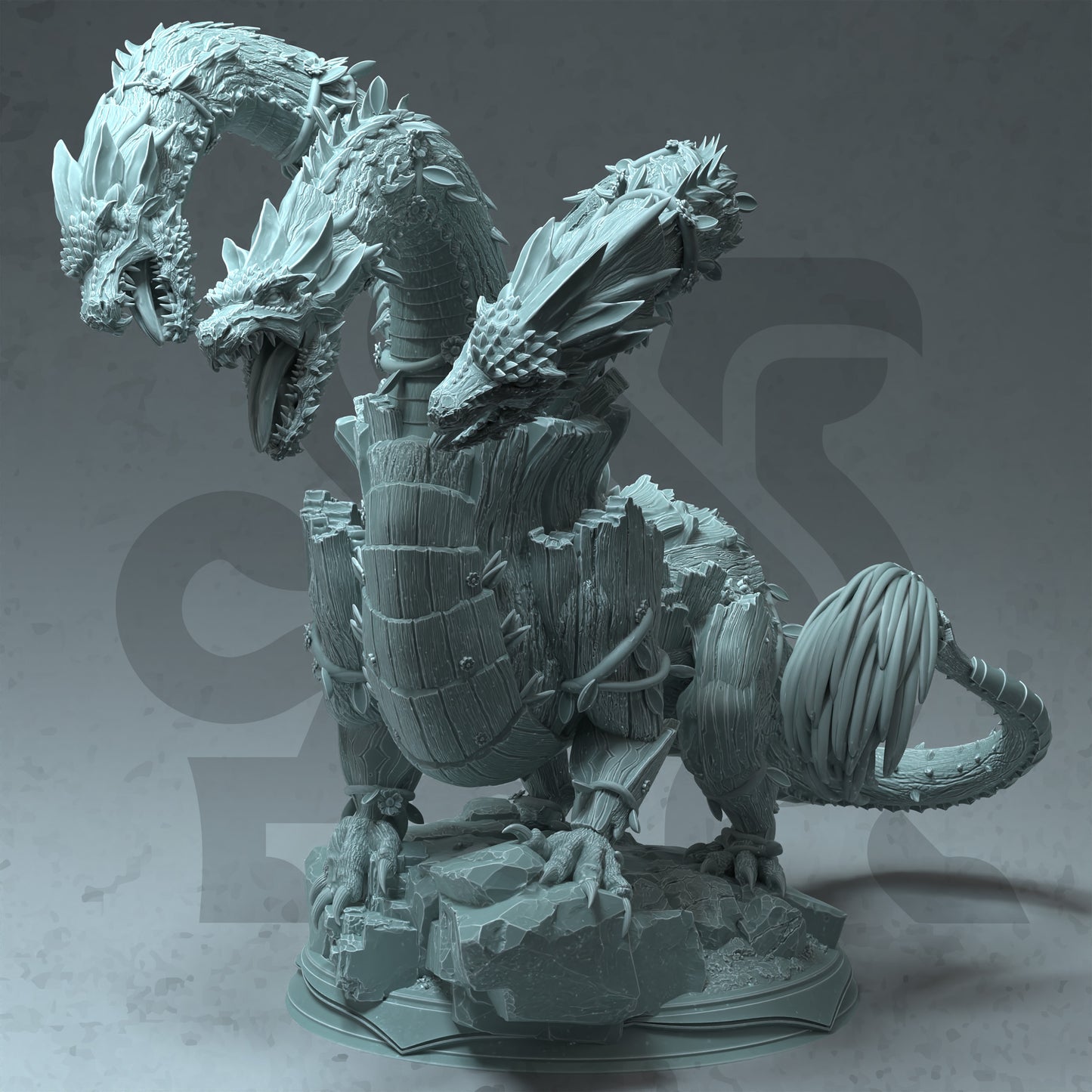 Hydra Dragon Gargantuan Boss Monster Villain 32mm Scale - Fey Touched Hydra by DM Stash